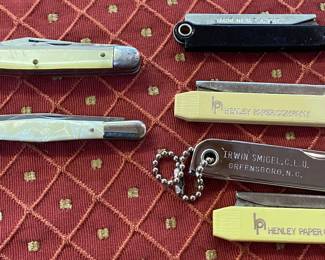 Assorted Pocketknives and Advertising Cutters