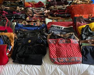 Lots of Purses and Handbags