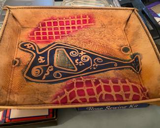 Spanish Made Leather Basket