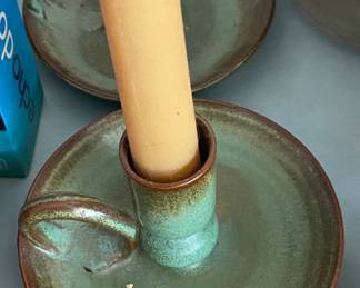 N.C. Pottery Candlesticks