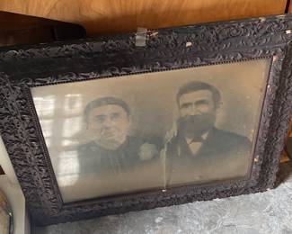 Antique Gesso Framed Photograph
