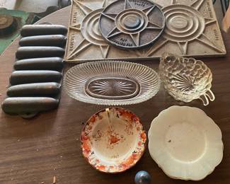 Old Cast Iron Cornbread Pan and More