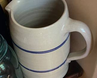 Stoneware Banded Pitcher
