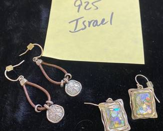 Sterling Israel Designer Earrings