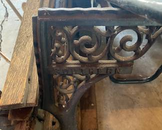 Early Cast Iron and Wooden Southern Bench (Wooden Slats Needs to be Reassembled)