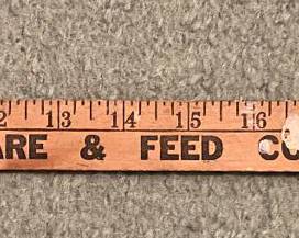 Old Unity Hardware and Feed Thomasville, N.C. Advertising Yard Stick