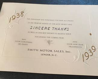 1939 Smith Motor Sales Lenoir, N.C.