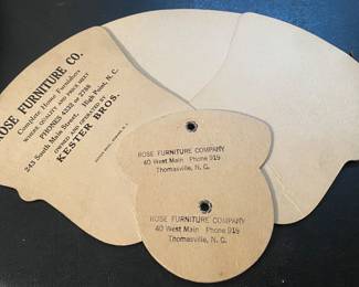Old Rose Furniture Company Advertising Fan