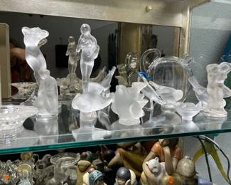 Large Collection of Frosted Limoges