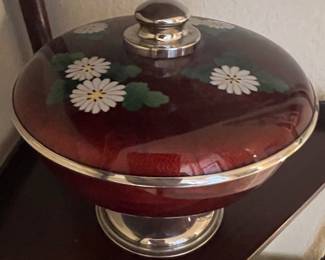 Enameled Lidded Bowl