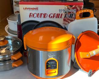 Round Grill Pan, Rice Perfect