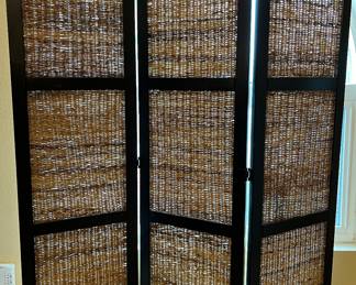 Wicker 3-Part Screen Room Divider