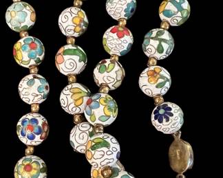Vintage Cloissone Beaded Necklace