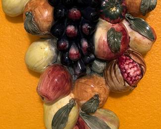 Vintage Ceramic Fruit Wall Art Intrada, Italy