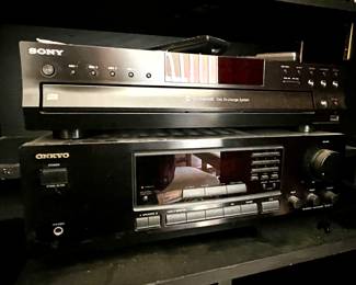 Sony multi-disc player and Onkyo receiver
