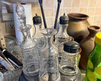 American Silverplate cruet set