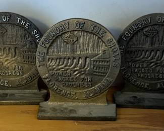 Foundry of the Shoals cast iron bookends