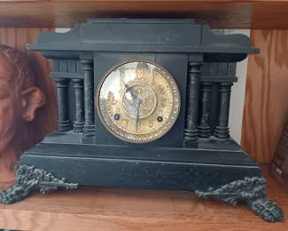 Vintage footed mantle clock (possibly Adrian Bristol)
