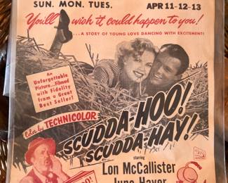 Vintage program from Strand Theater