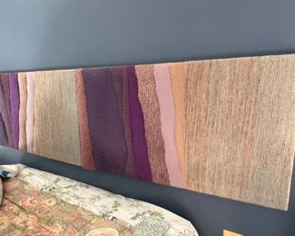 Textile wall art (used as full-size headboard)