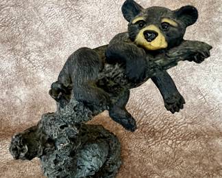 "Just Hangin'" bear figurine