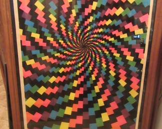 Electric Rainbow, 1978 printed by Velua Printing company. Blacklight print.