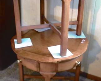 One of two sets of end tables.