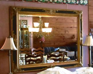 Very large wall mirror, beautiful frame.