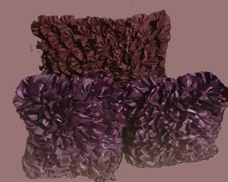 DECORATIVE PURPLE PILLOWS MANY
