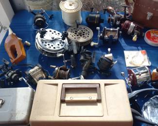 Vintage fishing reels..rods..etc