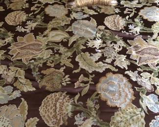 Queen Eggplant Color Background Bed Comforter with Pillows 