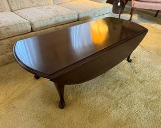 Ethan Allen Drop Leaf Coffee Table (19"W - Closed, 36-1/2"W - Open, 50"L x 15-1/2"H)