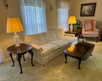 Ethan Allen Living Room Set with Drexel Upholstered Sofa