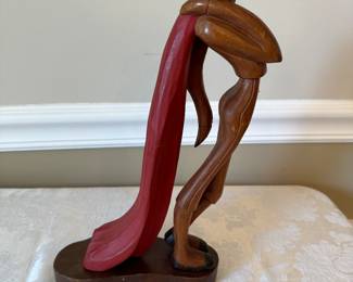 Vintage J. Pinal Wood Carved Matador Statue