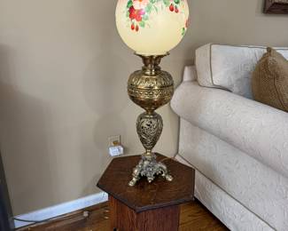 Brass Base Parlor Lamp
