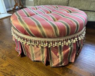 Tufted Upholstered Round Ottoman (39"D x 17-1/2"H)
