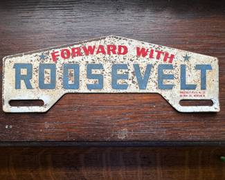 Forward with Rossevelt License Plate Topper