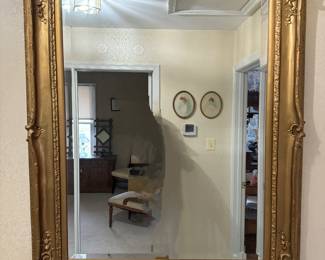 Rococo Style Gilt Wood Mirror (42"W x 52"H)