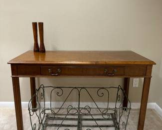 Oak 1 Drawer Desk (48"W x 22"D x 29-1/2"H)