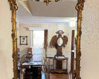Gold Gilded Wall Mirror (38"H x 24"W)