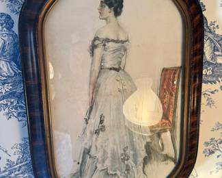 Antique Framed Victorian Print 