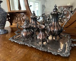 Beautiful Silver Plate Tea Set