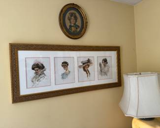 Framed "American Beautys" Print by Harrison Fisher