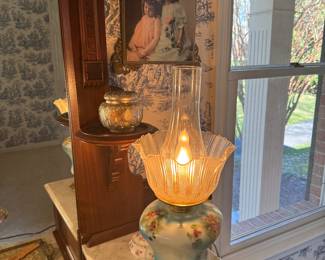 Antique Oil to Electric Table Lamp