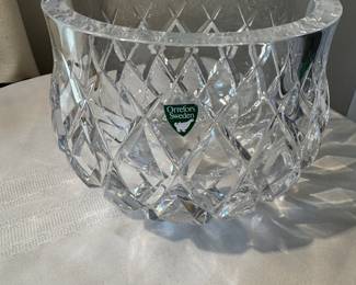 Orrefors Crystal Carat Globe Table Vase