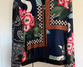 Women's Desigual Boho Patched Bomber Jacket Size 42