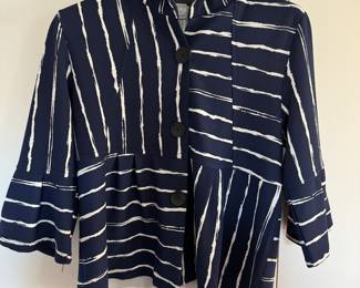 Women's Damee, Inc Striped Button Down Blouse Size M