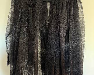 Women's Black Lace Shawl