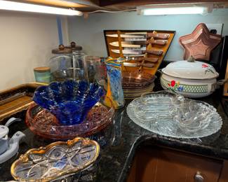 Collection of Glass, Pots, Knives & Kitchen Accessories