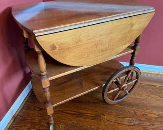 Drop Leaf Bar Cart